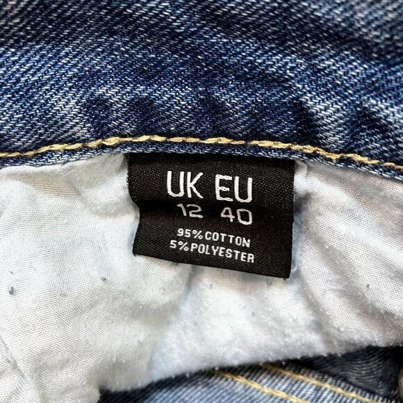 Pretty Little Thing NWT Light Blue Wash Turn Up Hem Short  Size 8 (UK Size 12) - Picture 5 of 7